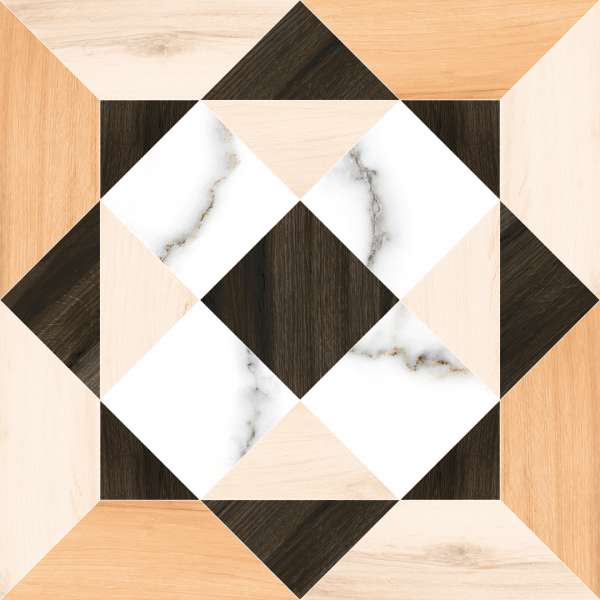 porcelanato ladrilho hidraulico - 600 x 600 mm (24 x 24 polegadas) - PYRAMID ONYX