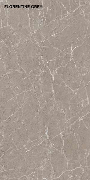 Glazed Porcelain Tiles - 600 x 1200 mm ( 24 x 48 inch ) - FLORENTINE GREY P1