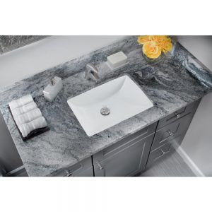 Porcelain Rectangle Bathroom Undermount Sink 1714