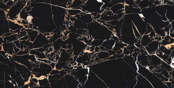 Glazed Porcelain Tiles - 300 x 600 mm ( 12 x 24 inch ) - PORTORO_BLACK_R1