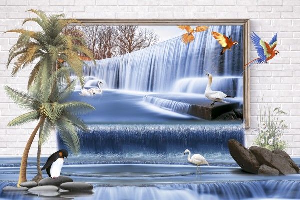 Wall Tiles - 300 x 450 mm  ( 12 x 18 inch ) - Digital Painting Wall Tile 300x450mm -8060