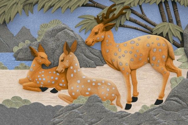 डिजिटल वॉल टाइल्स  - 300 x 450 मिमी (12 x 18 इंच) - Decorative Animal Print Wall Tile 12x18 inch - 8004