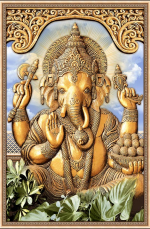 キッチン 壁紙 タイル - 600 x 900 mm（24 x 36インチ） - Decorative Ganesh Poster Wall Tile | 600x900mm (2x3ft) HG-1503