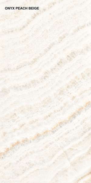 Glazed Porcelain Tiles - 600 x 1200 mm ( 24 x 48 inch ) - ONYX PEACH BEIGE P1 