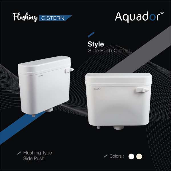 Cistern & Seat Cover  - Aquador Style Side Push-1