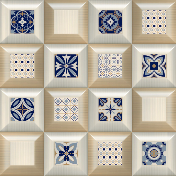 piso azulejo - 600 x 600 mm (24 x 24 pulgadas) - 3D-VG-027