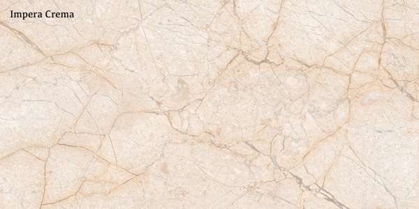 Glazed Porcelain Tiles - 600 x 1200 mm ( 24 x 48 inch ) - Impera Crema