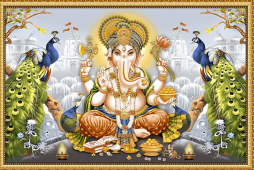 キッチン 壁紙 タイル - 600 x 900 mm（24 x 36インチ） - Ganpati Poster Wall Tile | 600 x900mm HG-1505