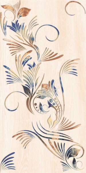 piso azulejo - 600 x 1200 mm (24 x 48 pulgadas) - damasco-beige-decor