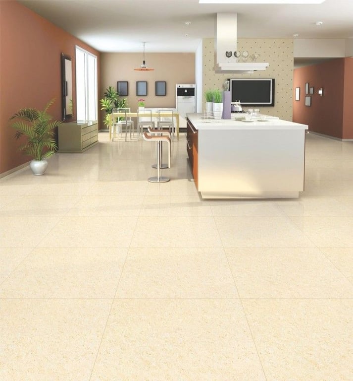 Kothak Vitrified Diisi kaping pindho - 600 x 600 mm ( 24 x 24 inci ) - TROPICANA CREMA