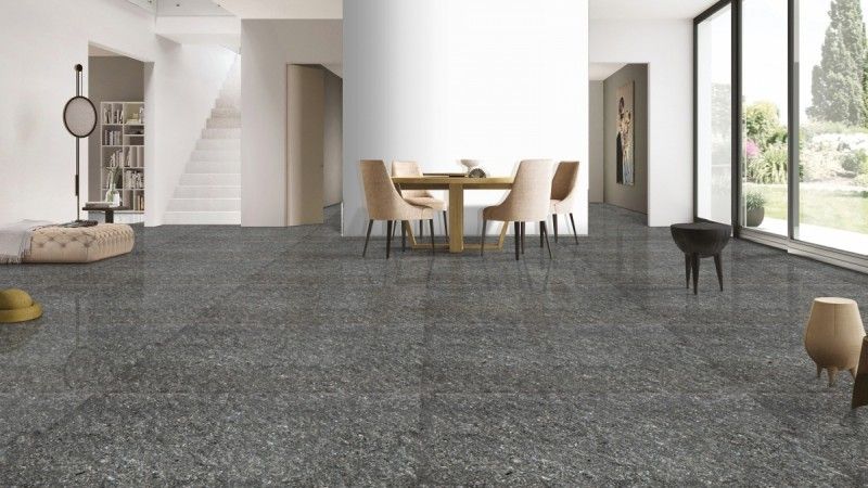 Double agbara Vitrified Tiles - 800 x 800 mm (32 x 32 inch) - PHENTOM NERO