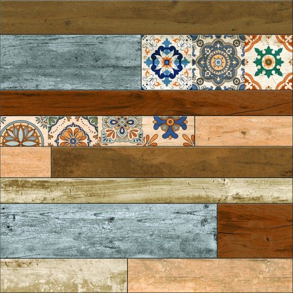 Ceramic Floor Tiles - 600 x 600 mm ( 24 x 24 inch ) - DECORA STRIP 2