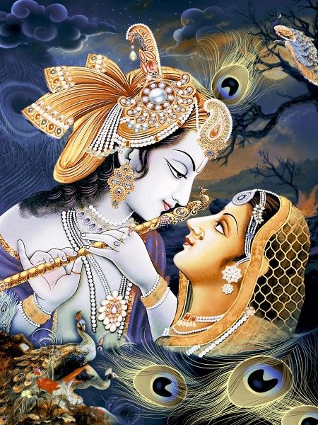 Ψηφιακά πλακάκια τοίχου - 250 x 375 mm (10 x 15 ίντσες) - Goddess Radha Krishna- Decorative Poster Wall Tile  -1012 copy