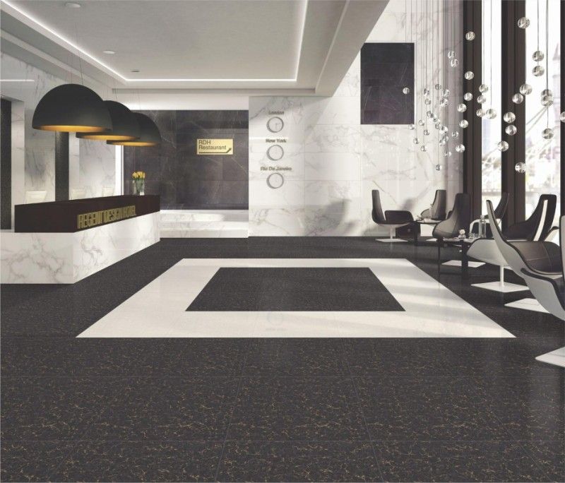 piso de porcelanato - 600 x 600 mm (24 x 24 polegadas) - PLAZMA BLACK