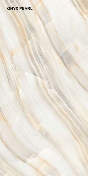 Glazed Porcelain Tiles - 600 x 1200 mm ( 24 x 48 inch ) - ONYX PEARL_F1