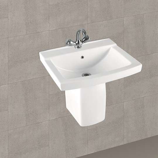 Lavabo Medio Pedestal  - Selvi Half Set