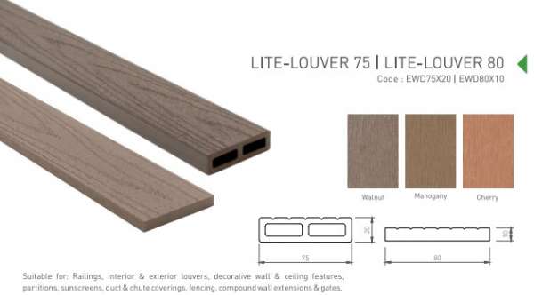 WPC (Wood Polymer Composite)  - LITE-LOUVER 80-75 preview