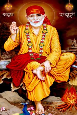 Gạch áp phích - 600 x 900 mm (24 x 36 inch) - Lord Saibaba | Vitrified Poster Wall Tile 600x900mm HG-31