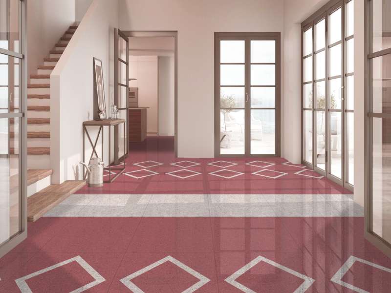 piso de porcelanato - 600 x 600 mm (24 x 24 polegadas) - GALA RED - DK