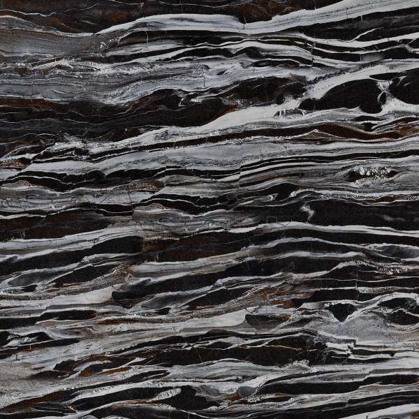 Glazed Porcelain Tiles - 600 x 600 mm ( 24 x 24 inch ) - ALFA BLACK_1