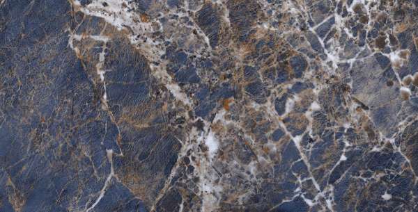 Glazed Porcelain Tiles - 300 x 600 mm ( 12 x 24 inch ) - VOLUTAS BLUE_R1