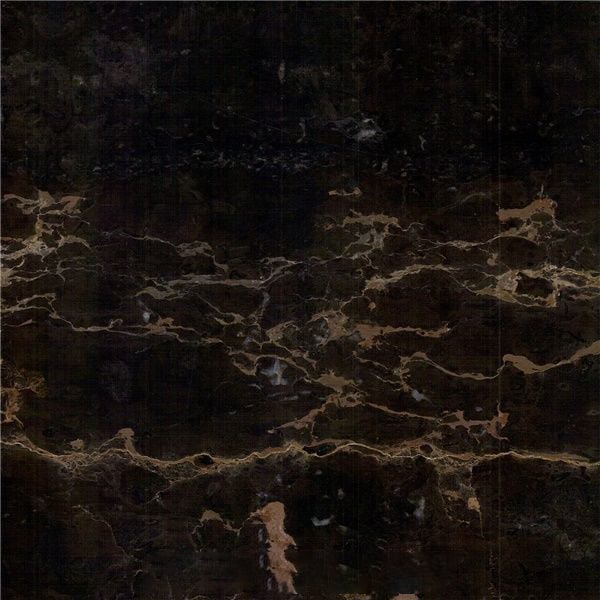 Fantasy Black Gold Flower Marble