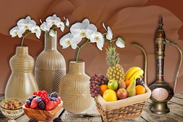 Poster tiles - 600 x 1200 mm ( 24 x 48 inch ) - Fruit Design-Glossy Kitchen Wall Tile 600x1200mm -5020