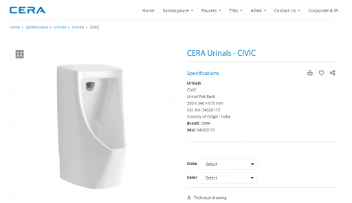 Cera Urinal