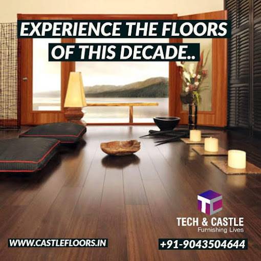 Tech & Castle wooden flooring store in Coimbatore