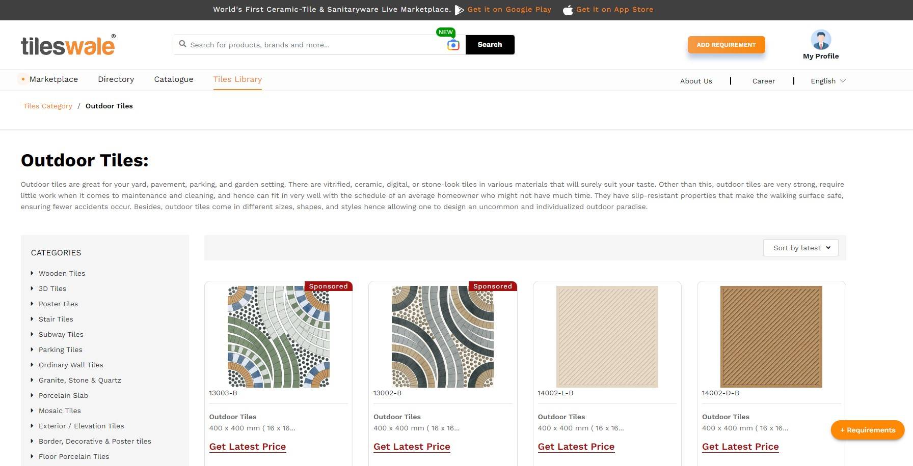 Seamless Shopping Experience of Outdoor Tiles