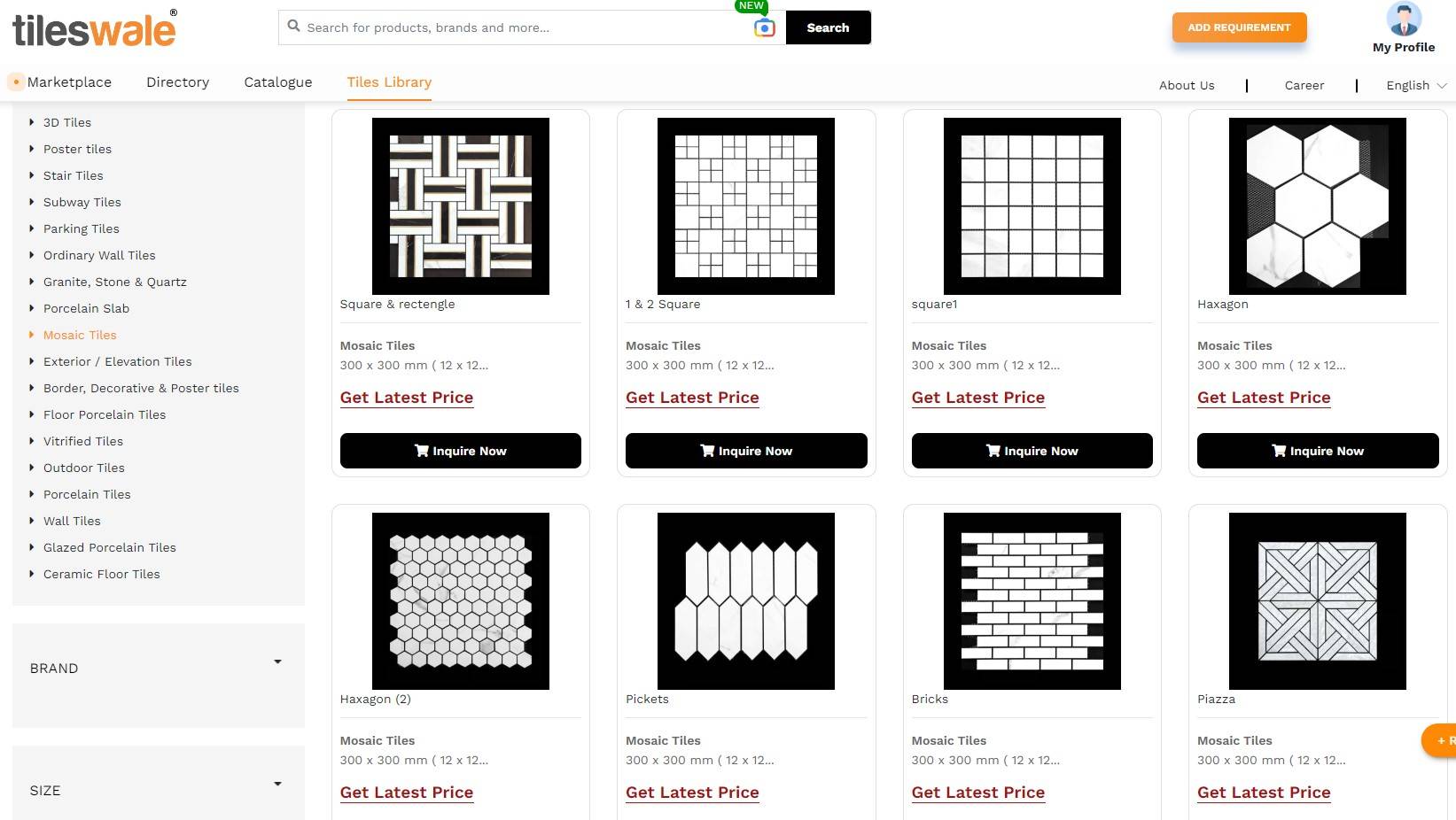 Shop Mosaic Tiles online