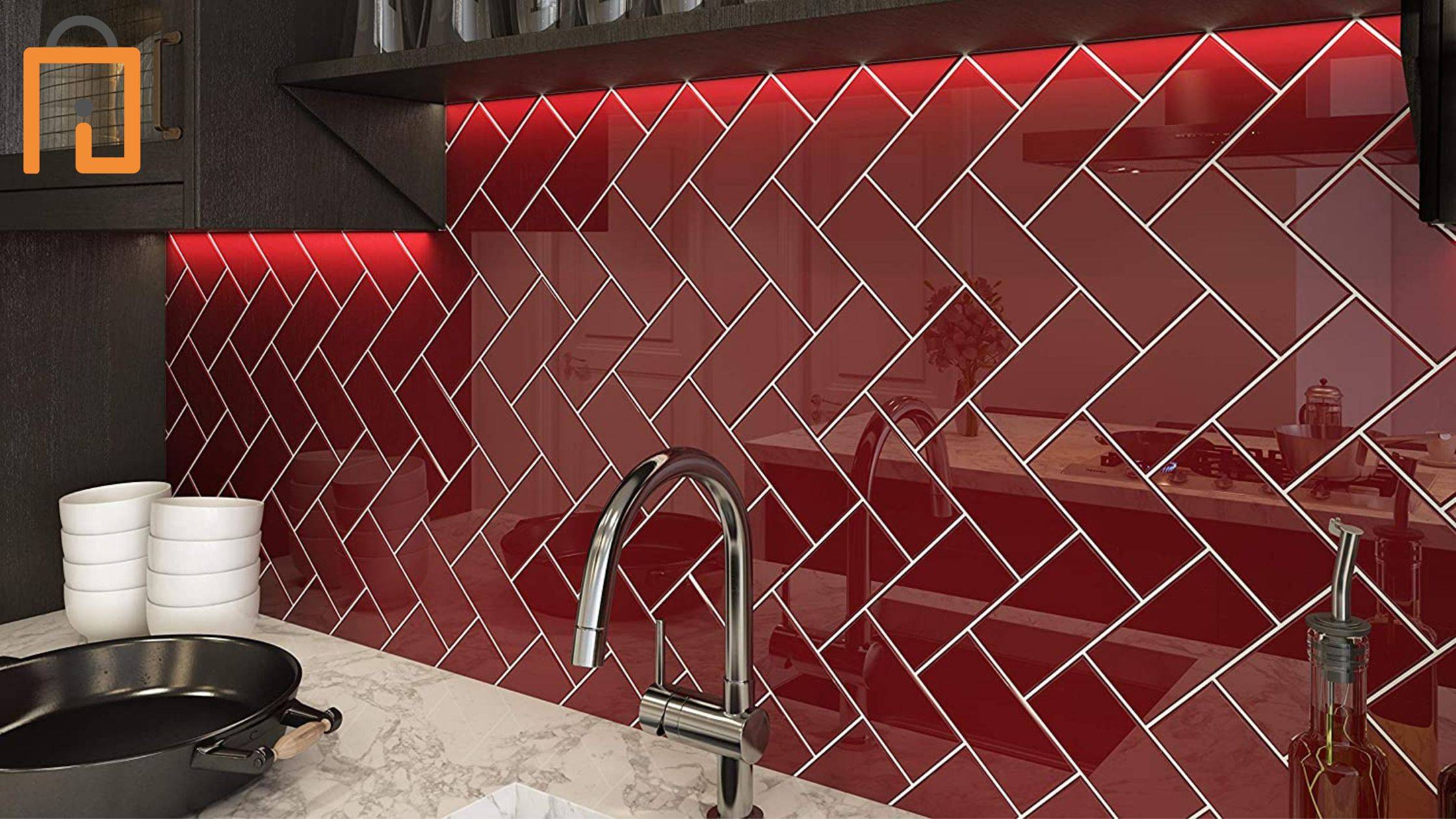 Design Ideas & Spaces for Maroon Red Color Ceramic Tiles