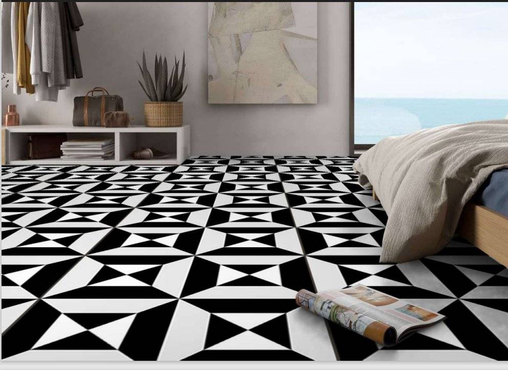 Geometric Pattern for Monochrome Tiles