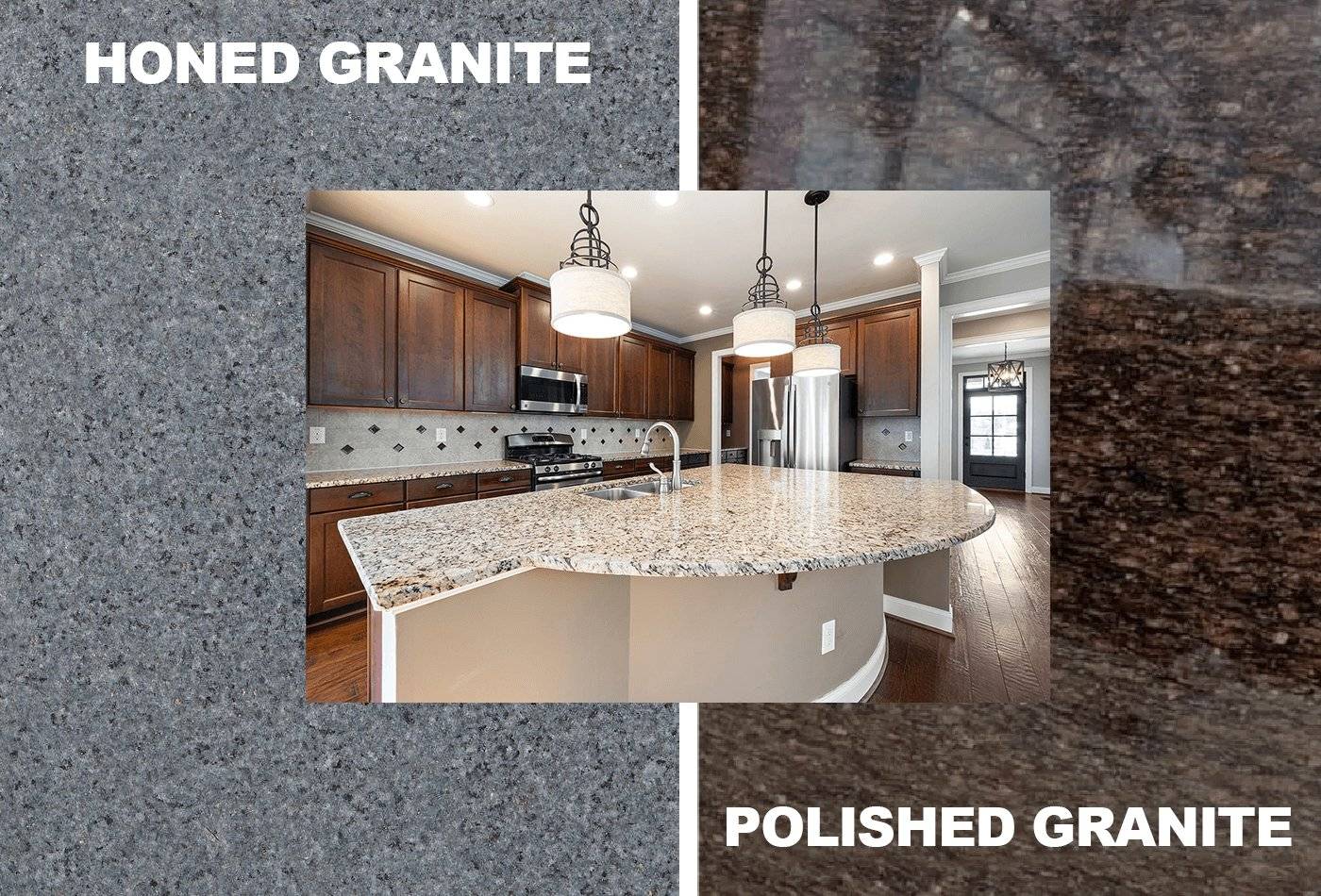 Honed Granite and Polished Granite