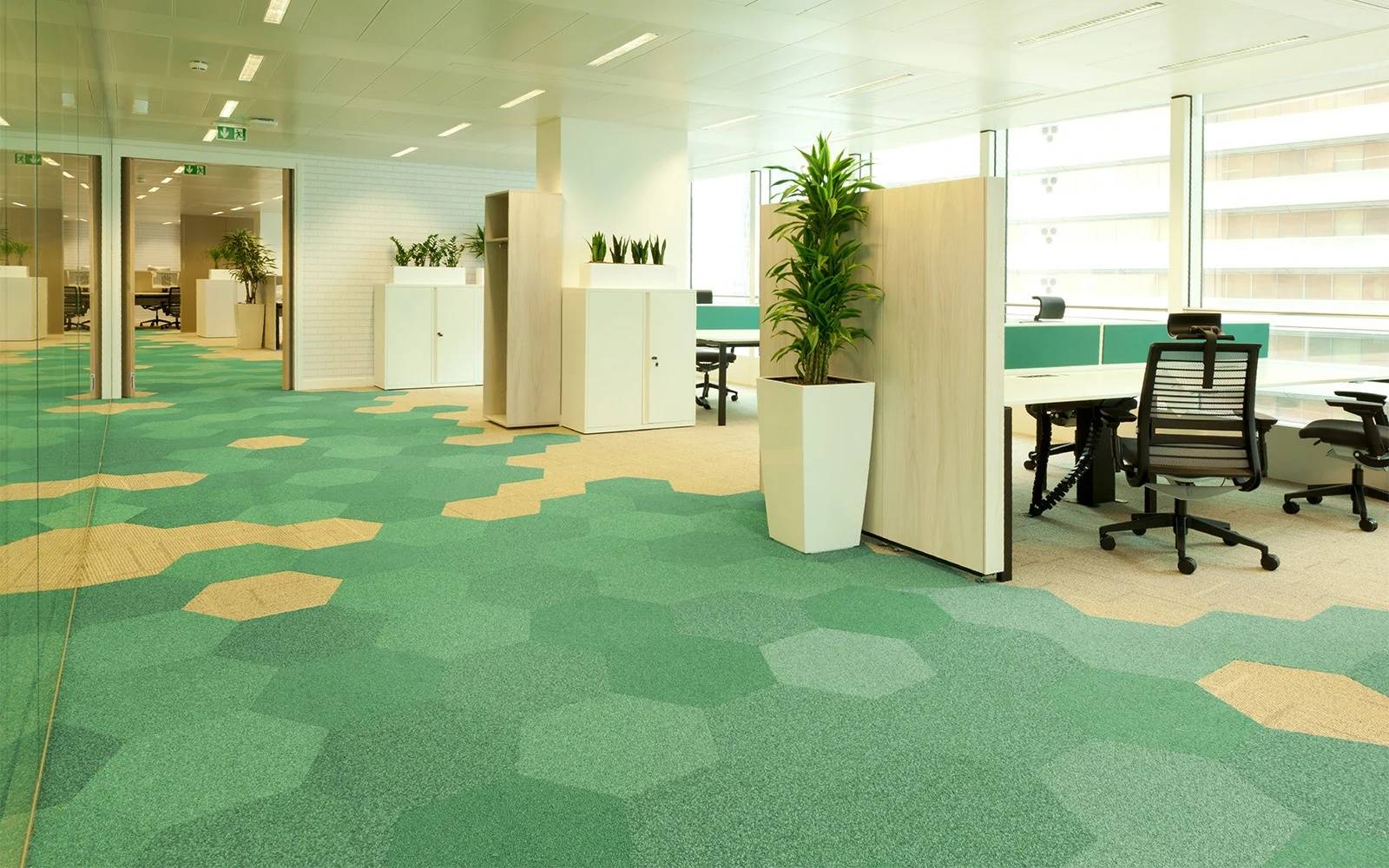 tiles with carpet office flooring