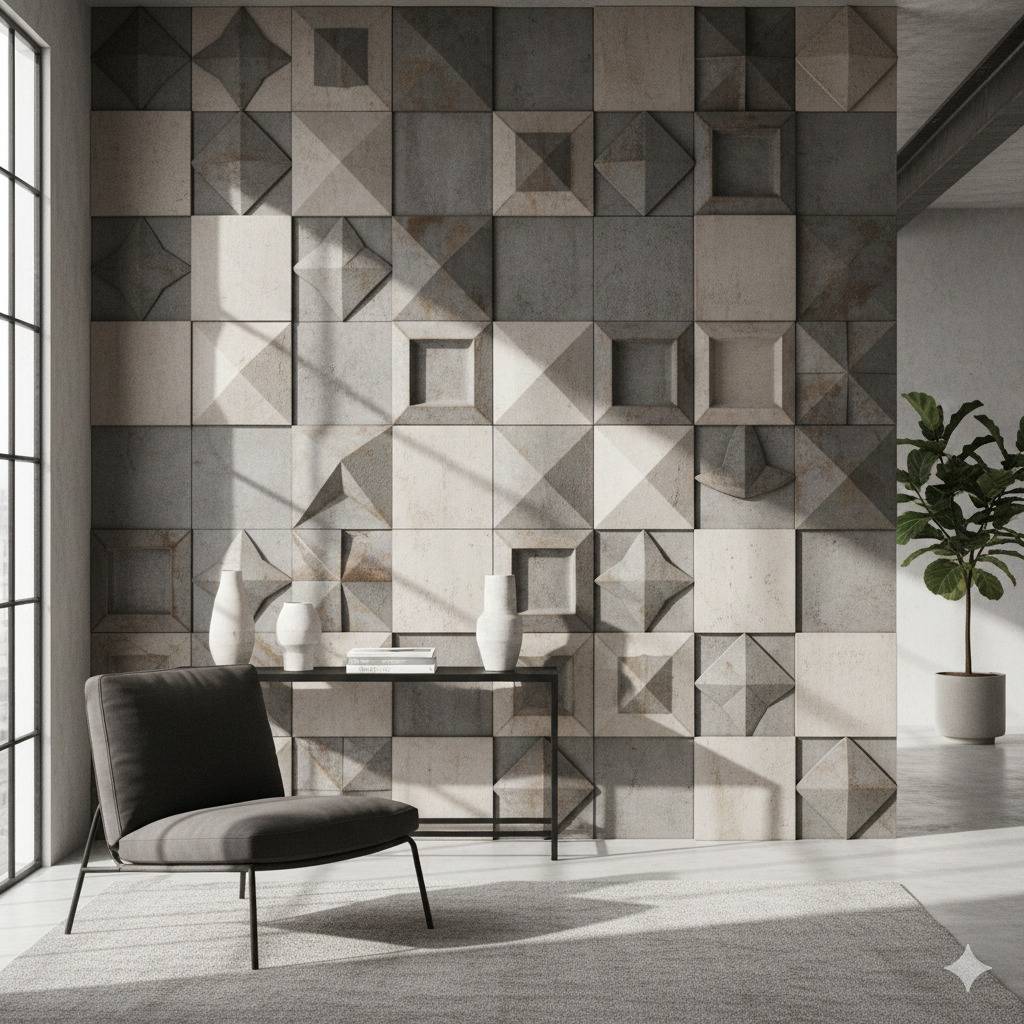3D Cement and Concrete Tiles