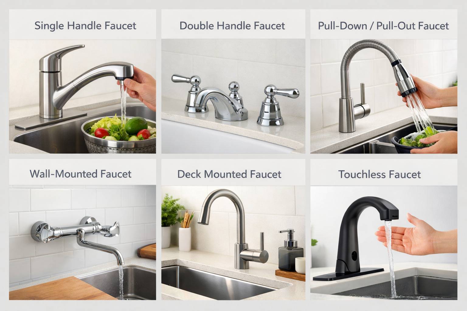 Types of Kitchen Faucets