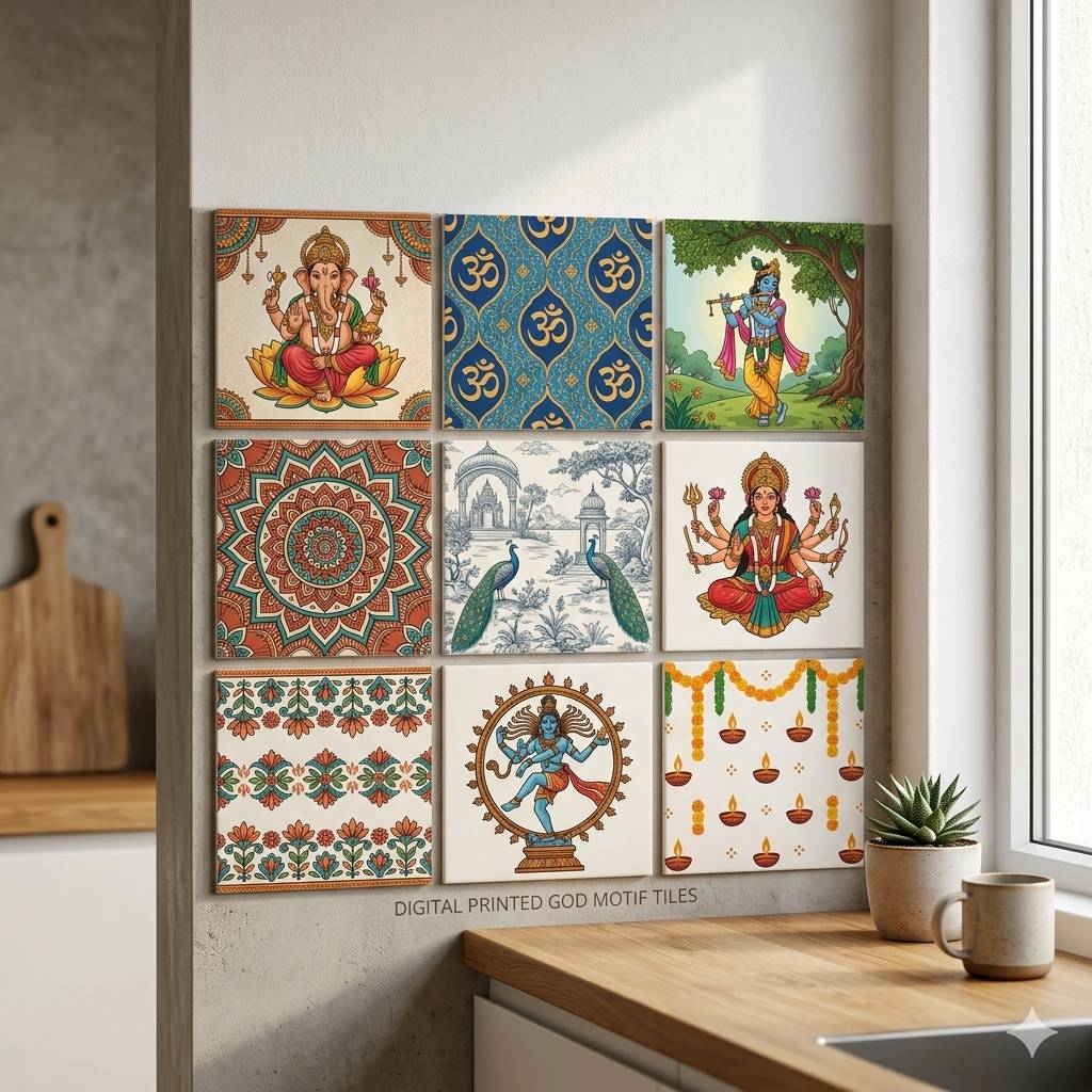 Digital Printed God Motif Tiles