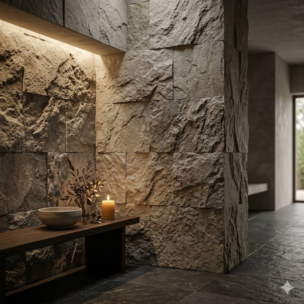 3D Textured Stone Tiles