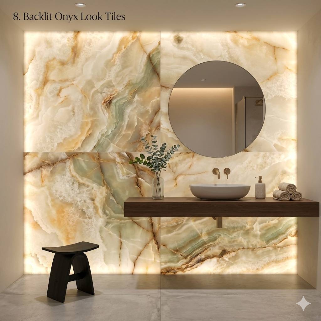 Backlit Onyx Look Tiles