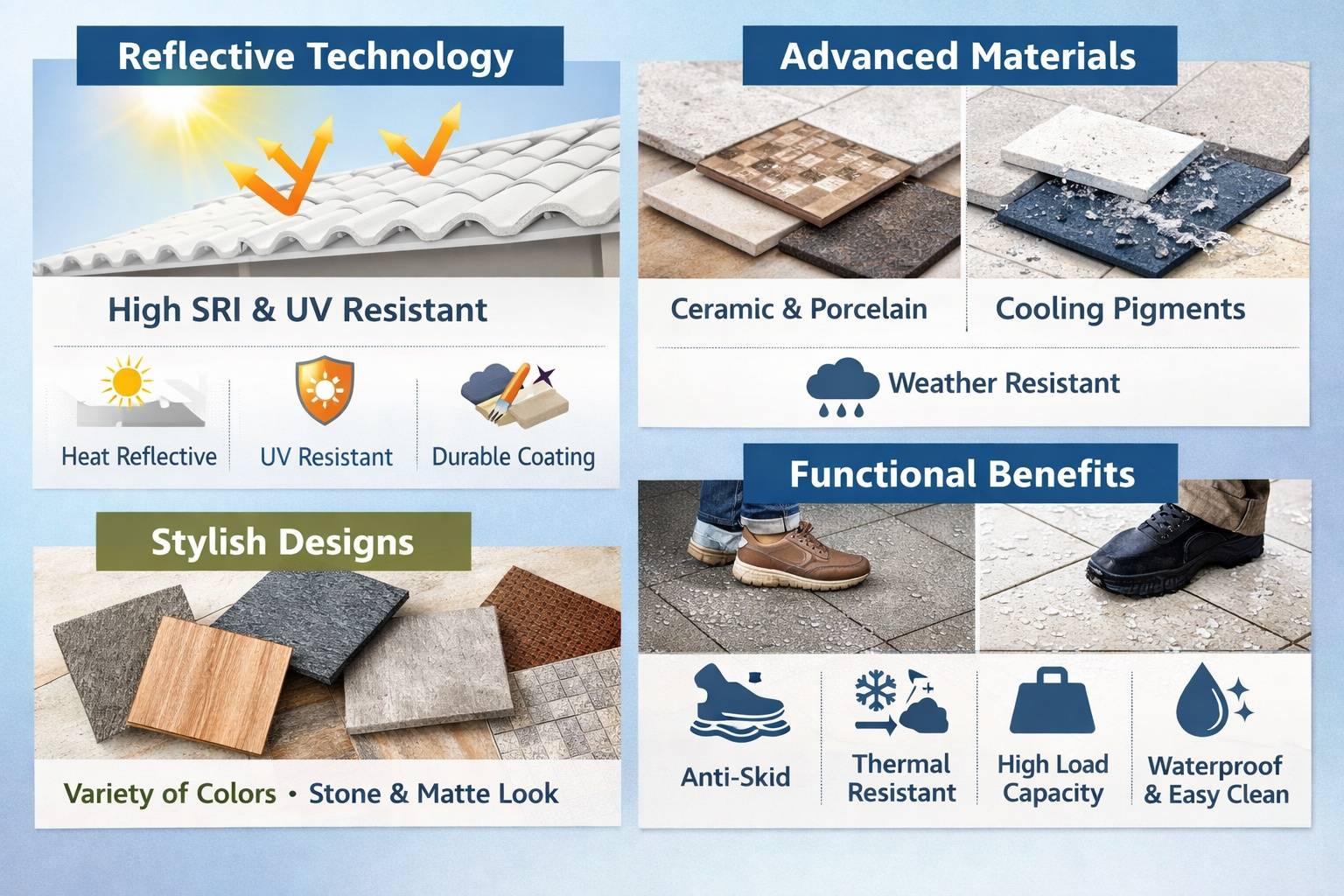 Best Selling Cool Roof Tile Materials