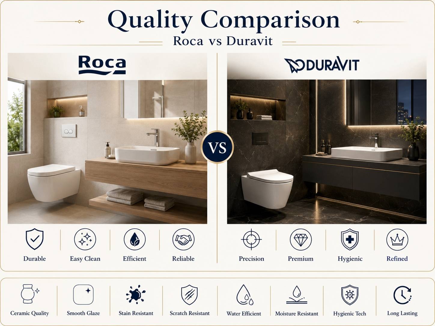 Roca vs Duravit Sanitaryware: Quality Comparison
