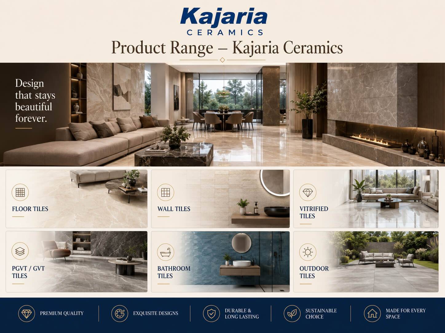 Kajaria Ceramics product portfolio