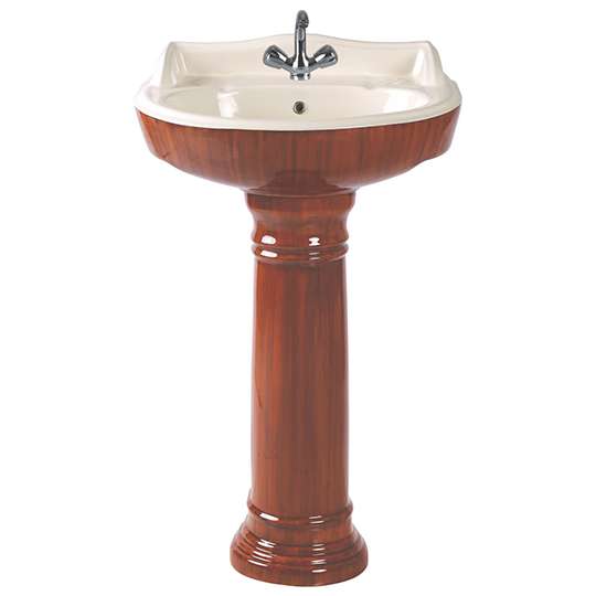 Wash Basin Pedestal - Serena Set Wooden