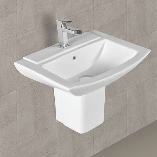 Wash Basin Half Pedestal - Maps Half Set